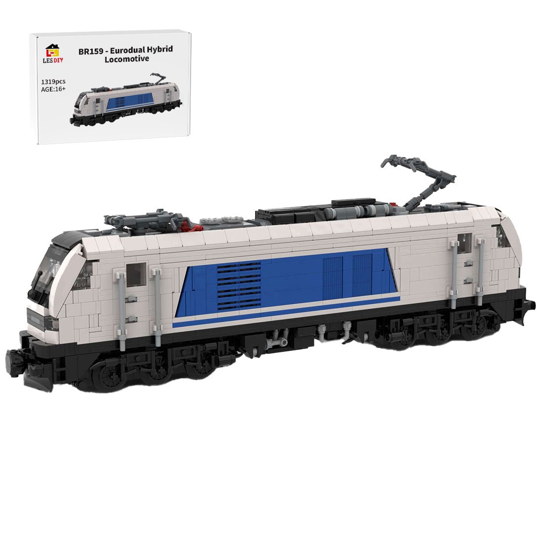 MOC - 102558 6wide Static Version BR 159 - Eurodual Hybrid Locomotive - LesDiy - Klemmbausteine