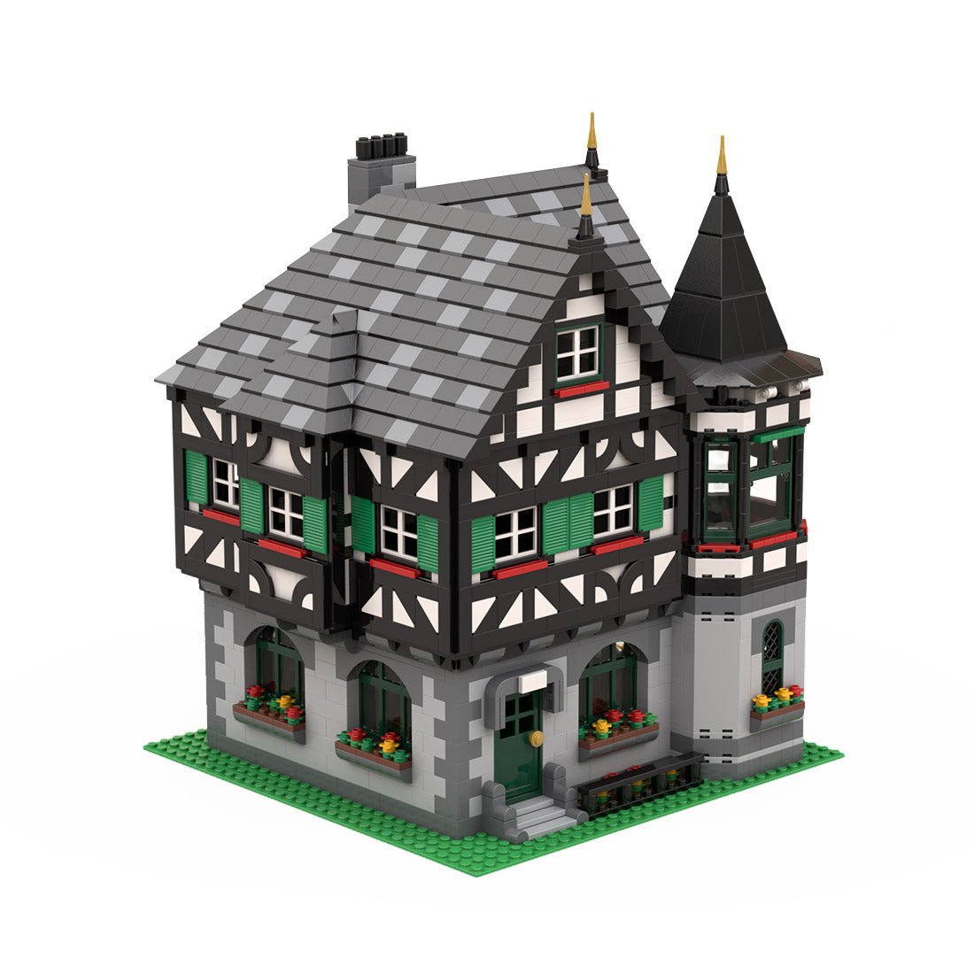 MOC - 104380 Medieval Timbered house - Fachwerkhaus Klemmbausteine - LesDiy - Klemmbausteine