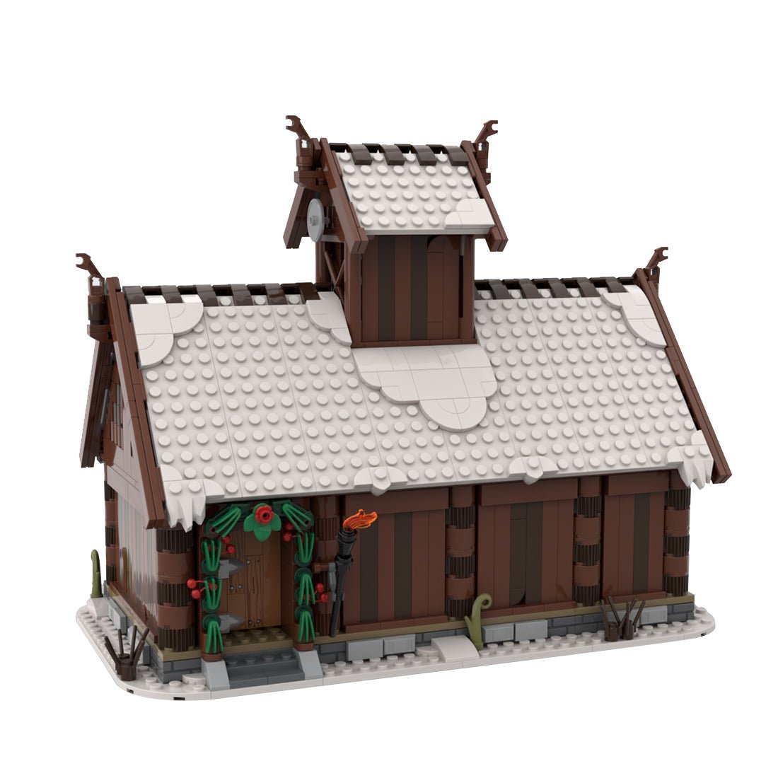MOC - 104429 Winter Viking God House Klemmbausteine - LesDiy - Klemmbausteine