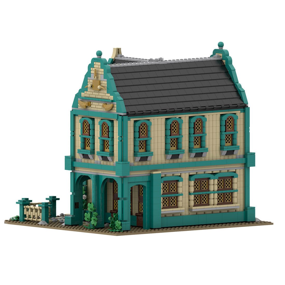 MOC - 105517 Colonial Bath House Klemmbausteine - LesDiy - Klemmbausteine