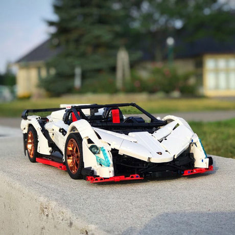 MOC - 10574 Lamborghini Veneno Roadster – Pirelli - Edition zum 50 - jährigen Jubiläum Klemmbausteine - LesDiy - Klemmbausteine