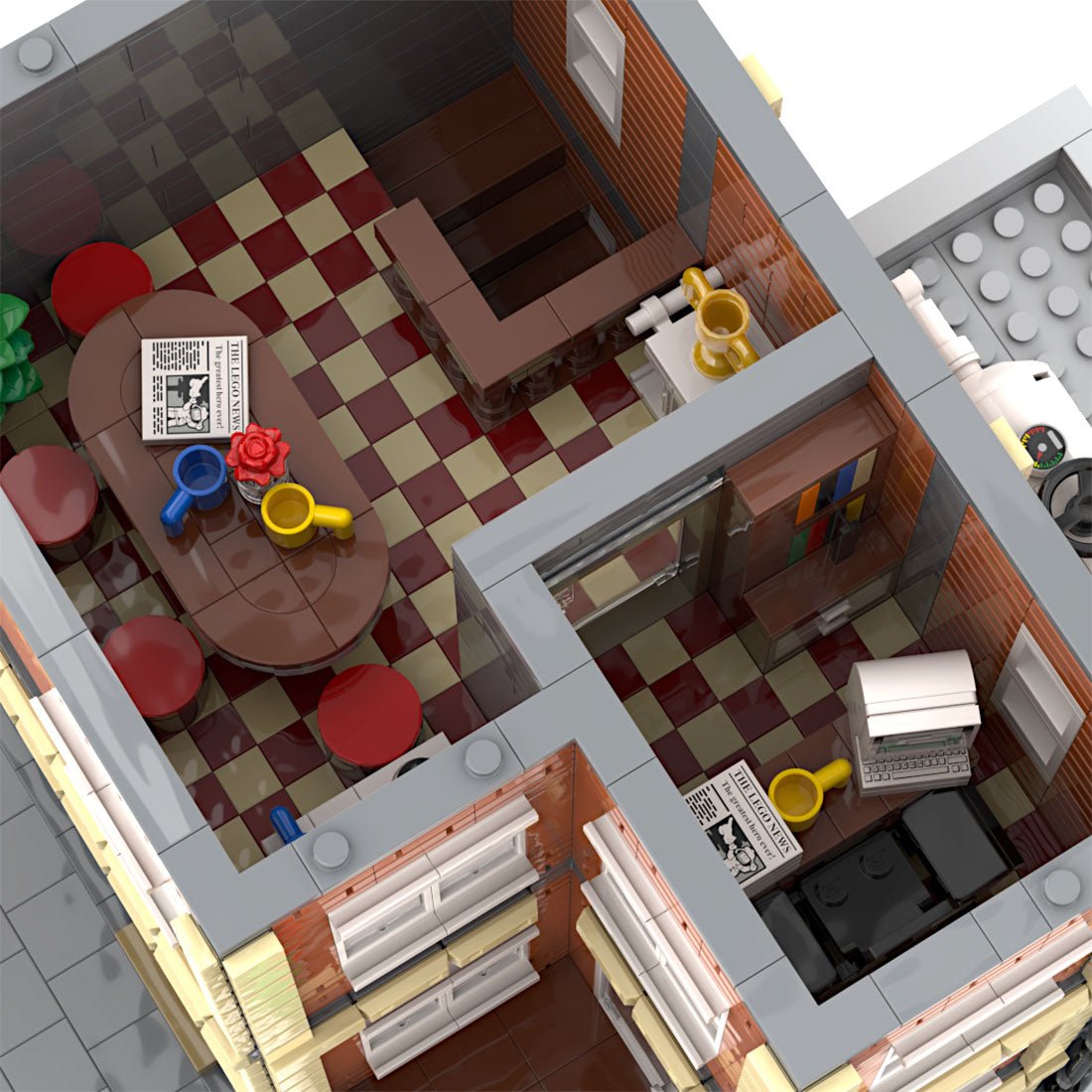 MOC - 106561 City News & Donut Shop Klemmbausteine - LesDiy - Klemmbausteine