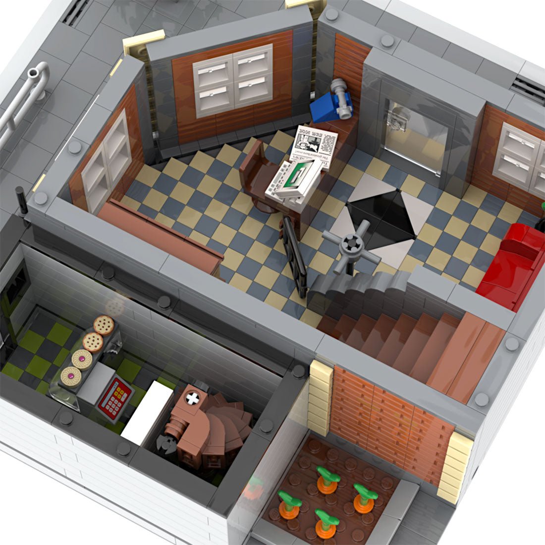 MOC - 106561 City News & Donut Shop Klemmbausteine - LesDiy - Klemmbausteine