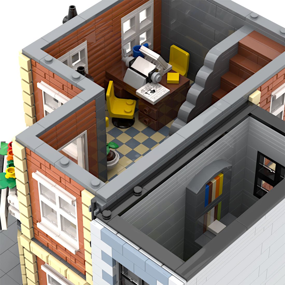 MOC - 106561 City News & Donut Shop Klemmbausteine - LesDiy - Klemmbausteine
