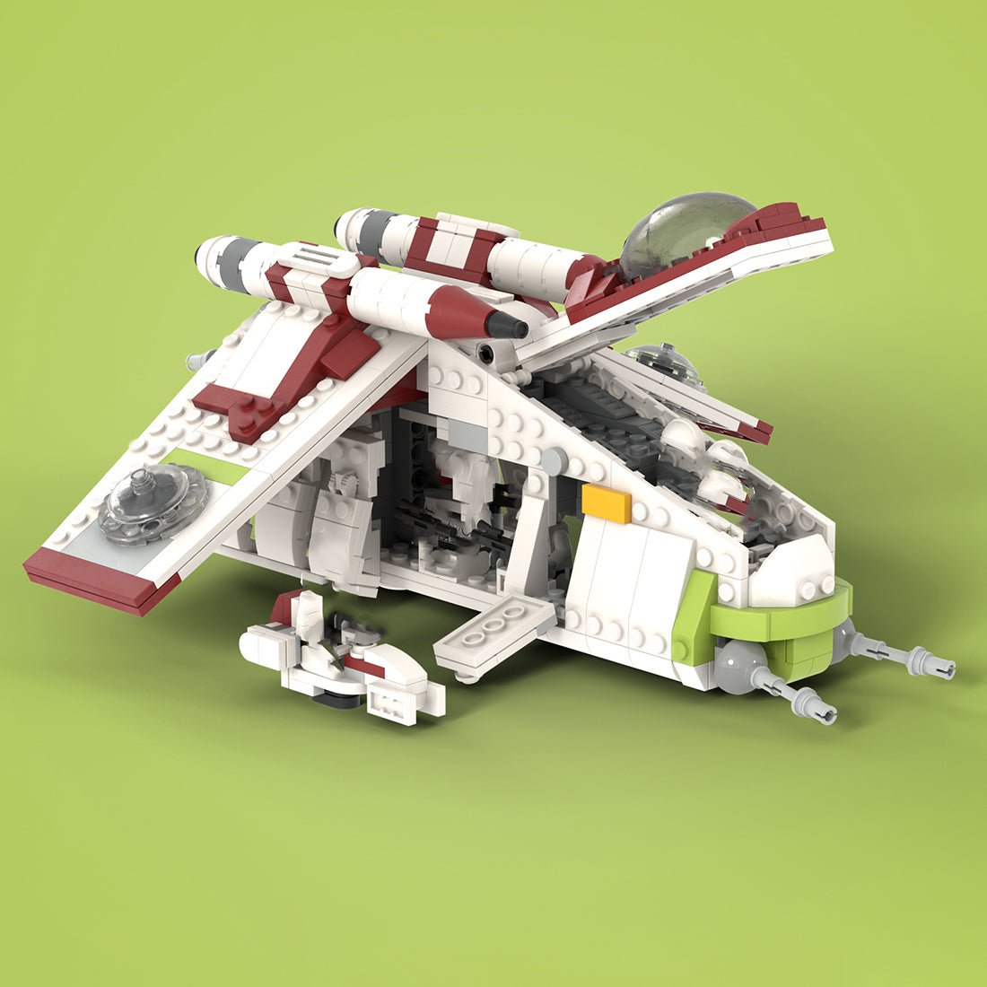 MOC - 107732 1Midi Republic Gunship Klemmbausteine - LesDiyproduct_type##