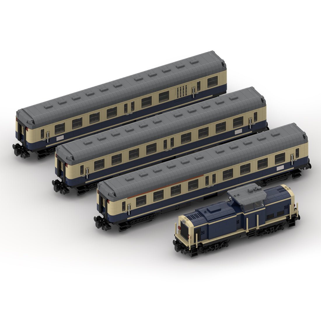 MOC - 108365 V100 Regional Train Klemmbausteine - LesDiy - Klemmbausteine