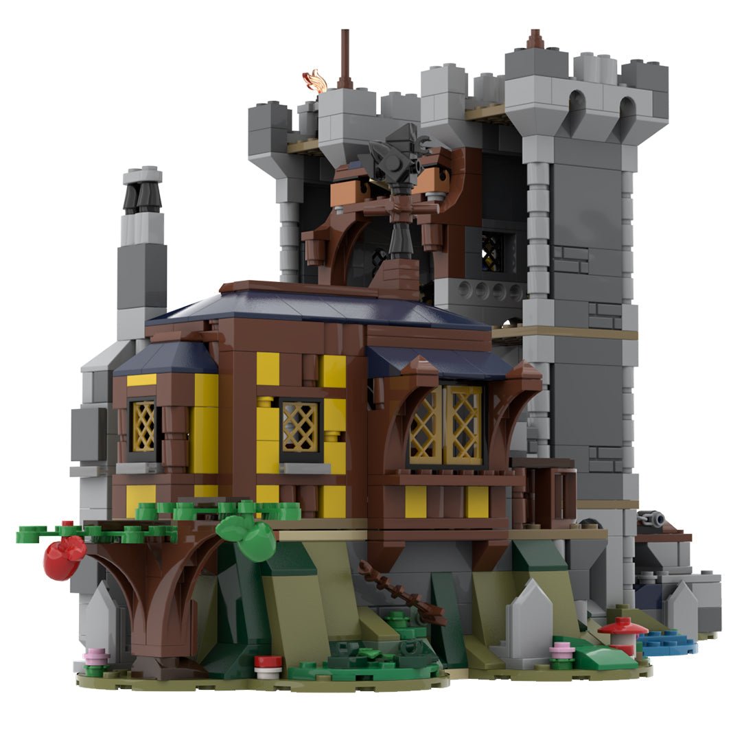 MOC - 108731 Fort des mittelalterlichen Schwarzen Sakers Klemmbausteine - LesDiy - Klemmbausteine