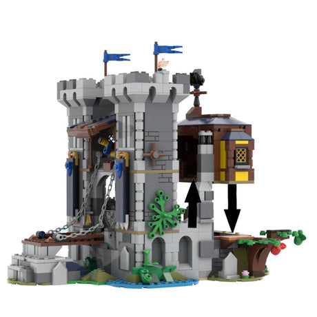 MOC - 108731 Fort des mittelalterlichen Schwarzen Sakers Klemmbausteine - LesDiy - Klemmbausteine