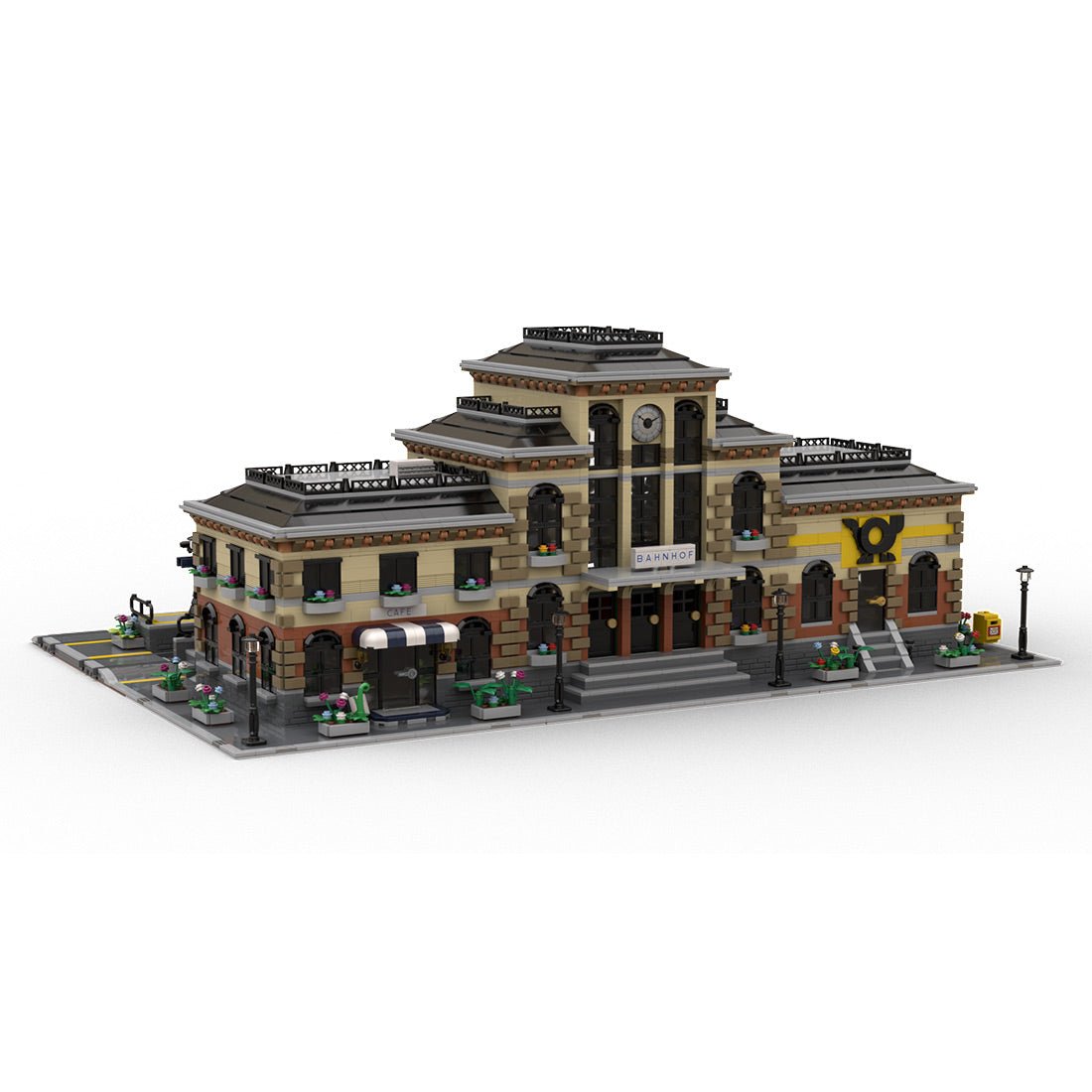 MOC - 109197 Modular German Railway Station Klemmbausteine - LesDiy - Klemmbausteine