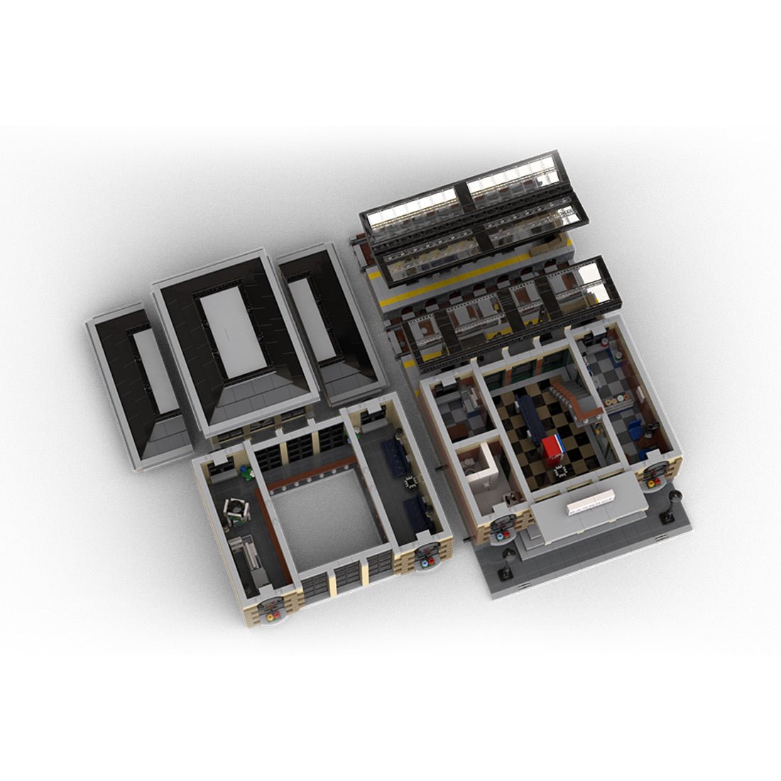 MOC - 109197 Modular German Railway Station Klemmbausteine - LesDiy - Klemmbausteine