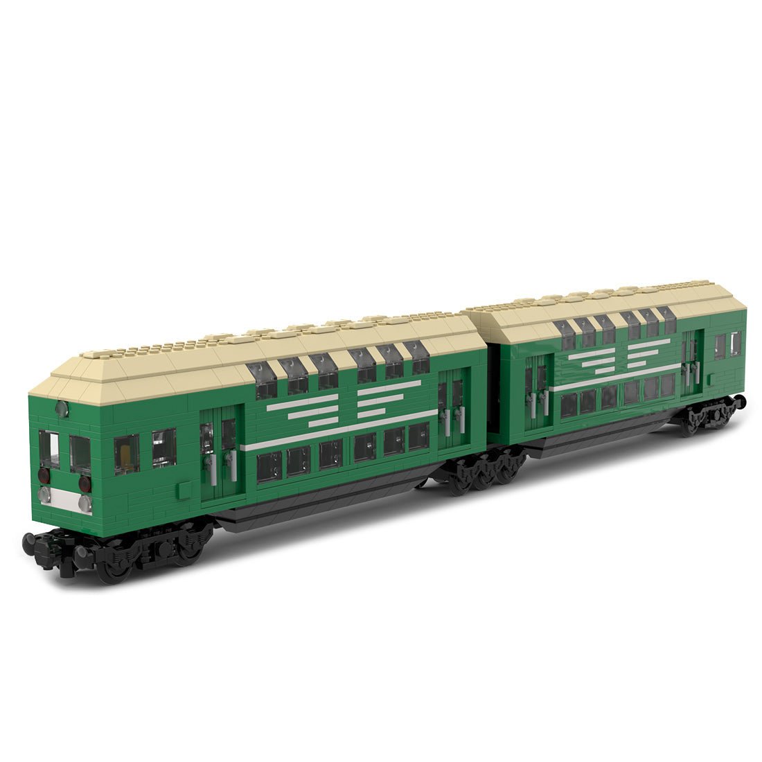 MOC - 109281 German Doppelstockwagen train car vagon in 7stud wide) Klemmbausteine - LesDiy - Klemmbausteine