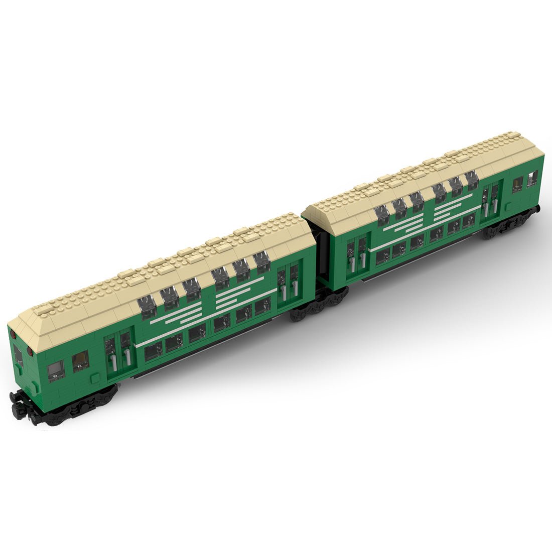 MOC - 109281 German Doppelstockwagen train car vagon in 7stud wide) Klemmbausteine - LesDiy - Klemmbausteine
