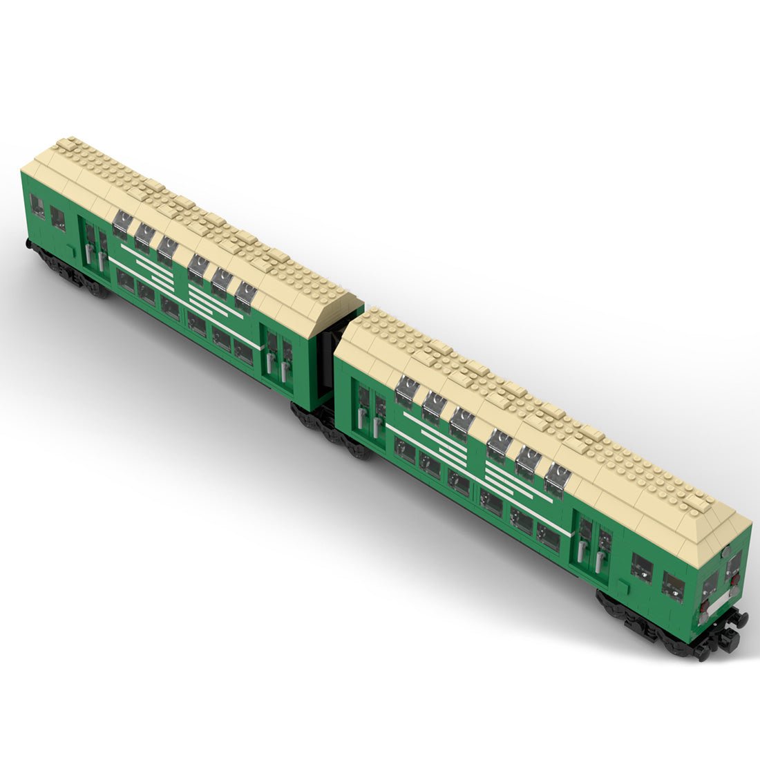 MOC - 109281 German Doppelstockwagen train car vagon in 7stud wide) Klemmbausteine - LesDiy - Klemmbausteine