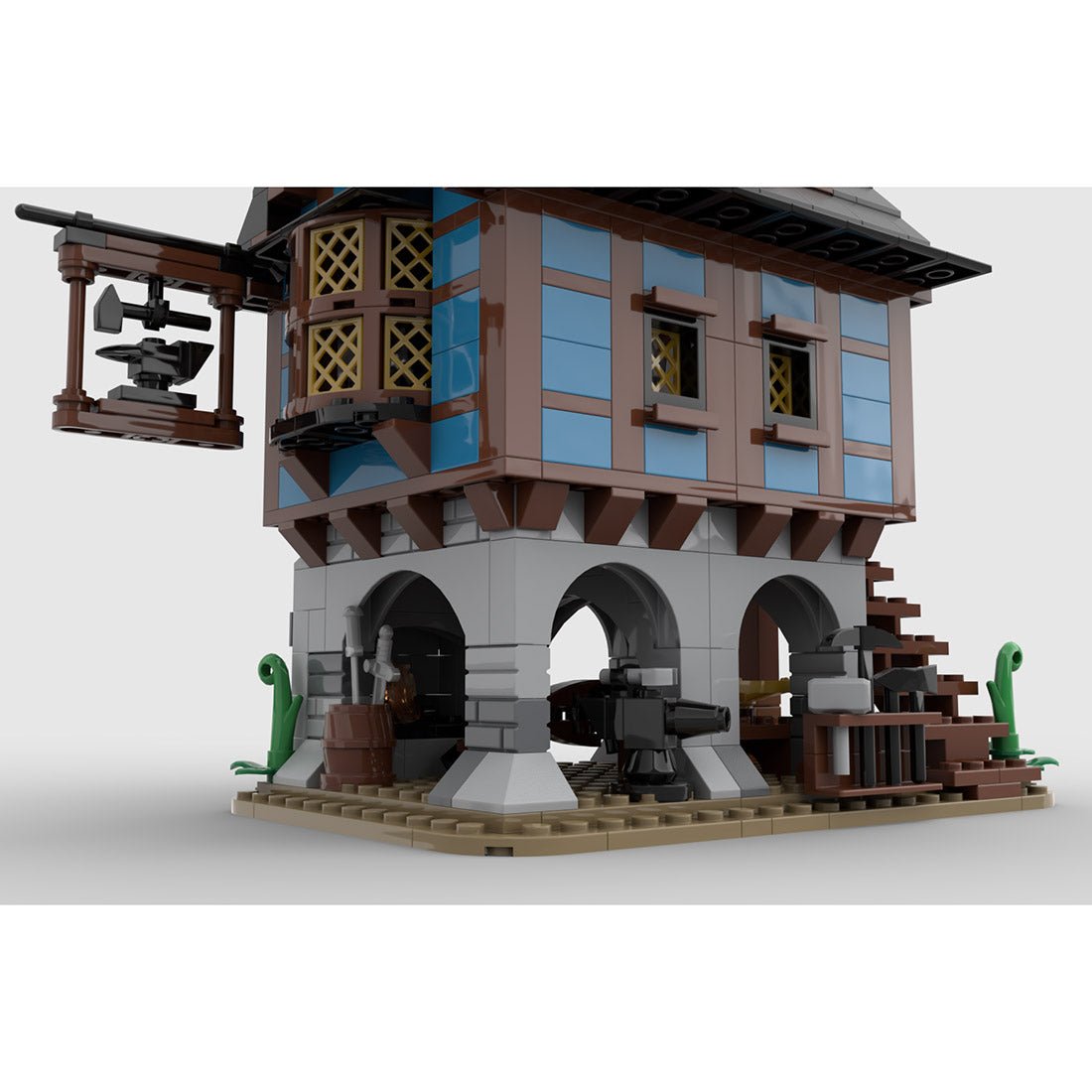 MOC - 113518 Medieval Theme Alley's Blacksmith - LesDiy - Klemmbausteine