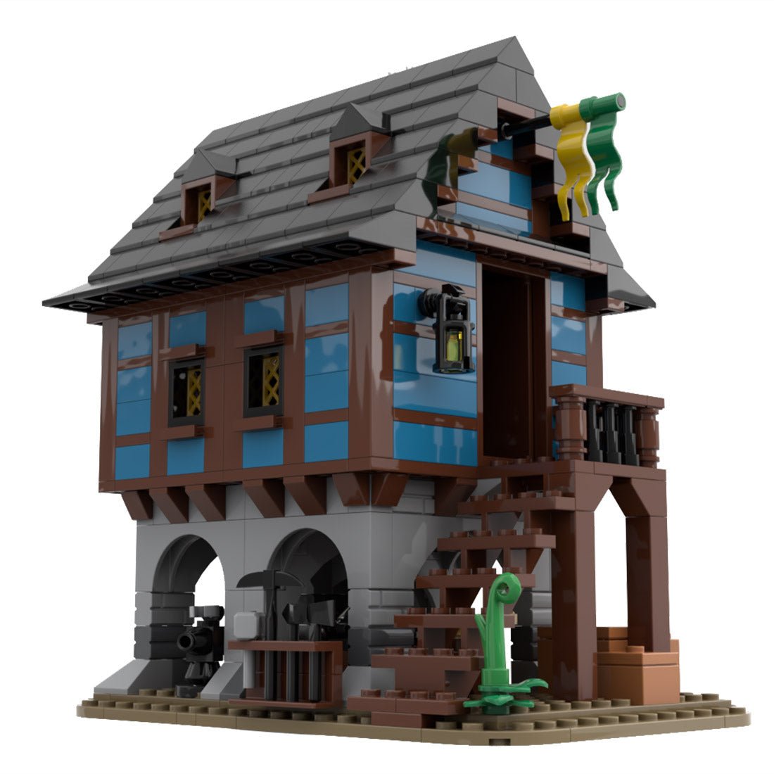 MOC - 113518 Medieval Theme Alley's Blacksmith - LesDiy - Klemmbausteine