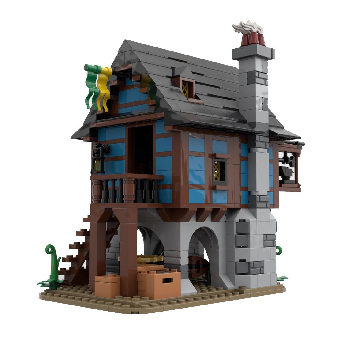 MOC - 113518 Medieval Theme Alley's Blacksmith - LesDiy - Klemmbausteine