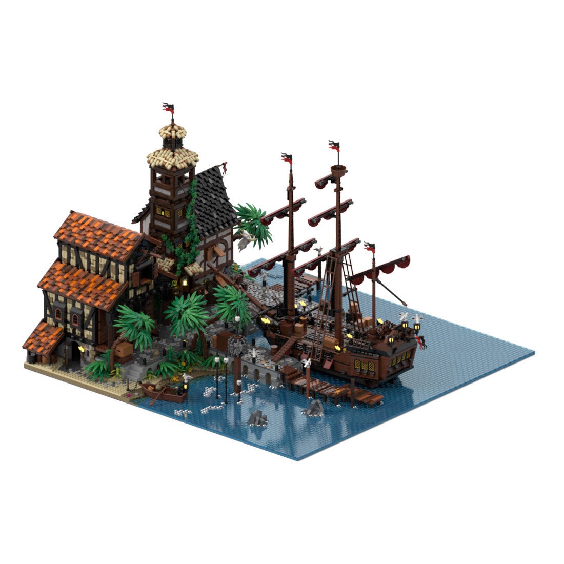 MOC - 114510 Piratenstadt Port Sauvage Klemmbausteine - LesDiy - Klemmbausteine
