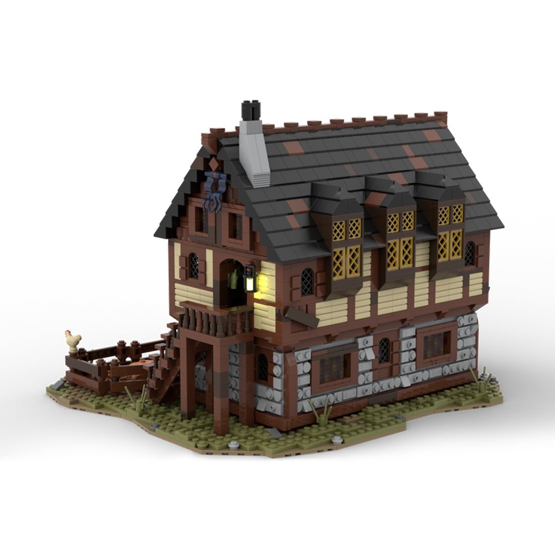 MOC - 114686 Medieval Trader`s House & Farm Klemmbausteine - LesDiy - Klemmbausteine