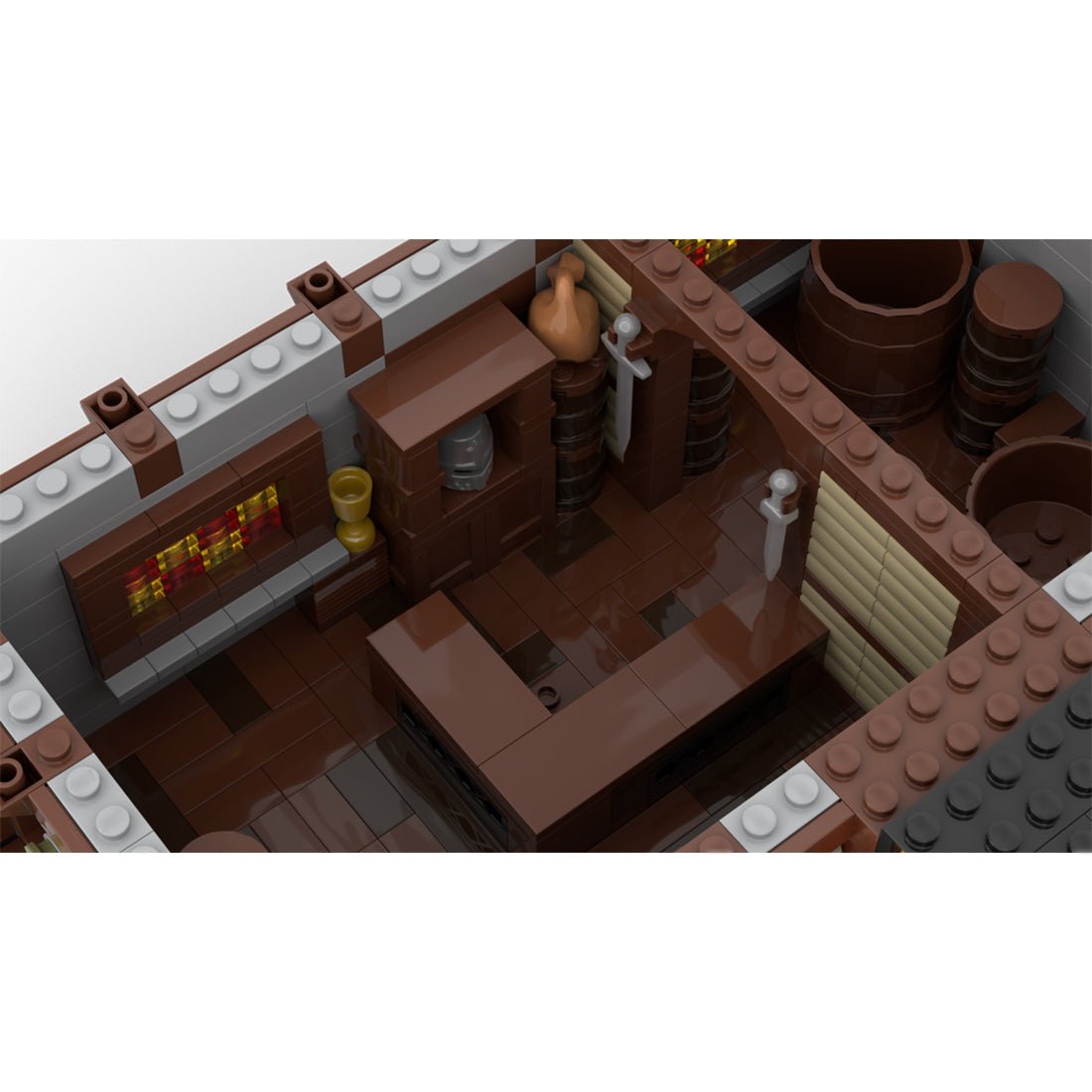 MOC - 114686 Medieval Trader`s House & Farm Klemmbausteine - LesDiy - Klemmbausteine
