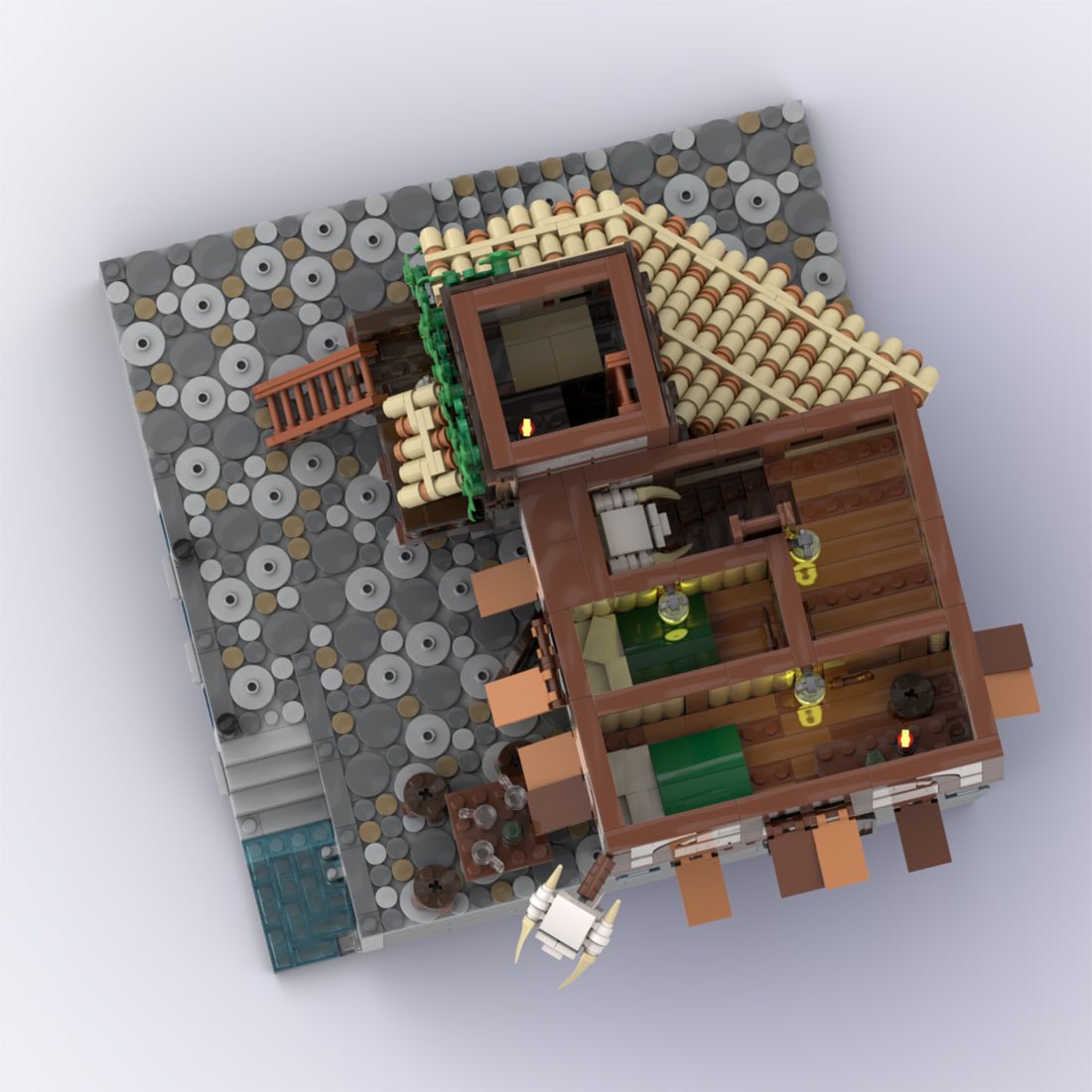 MOC - 116558 Medieval Pirate Tavern Klemmbausteine - LesDiy - Klemmbausteine