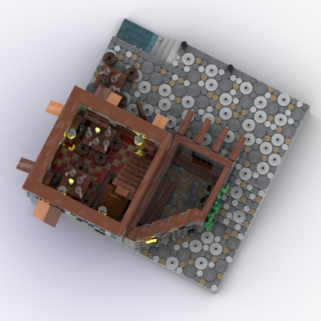 MOC - 116558 Medieval Pirate Tavern Klemmbausteine - LesDiy - Klemmbausteine