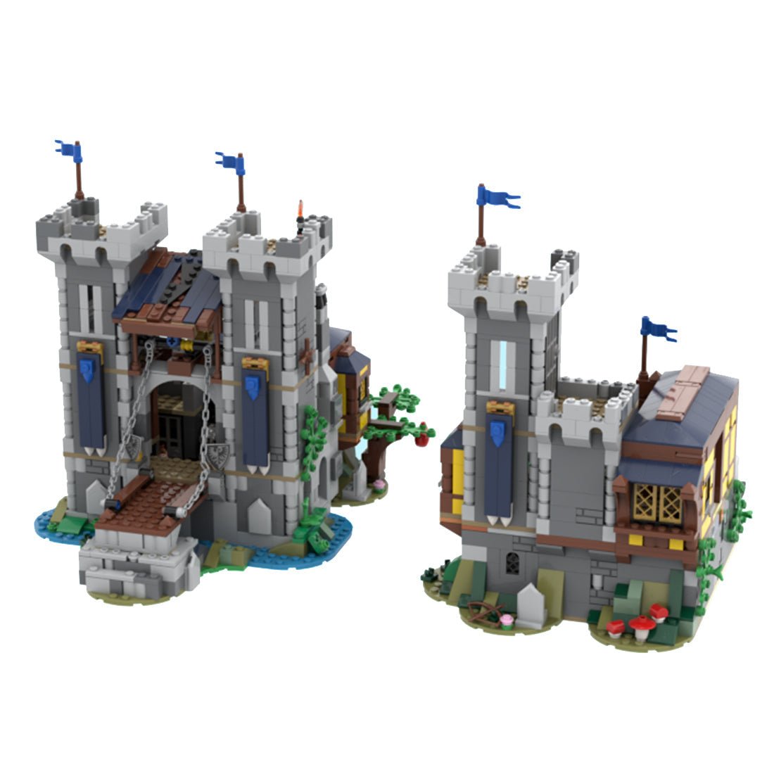 MOC - 116798 Mittelalterliche Festung des Schwarzen Sakers Klemmbausteine - LesDiy - Klemmbausteine