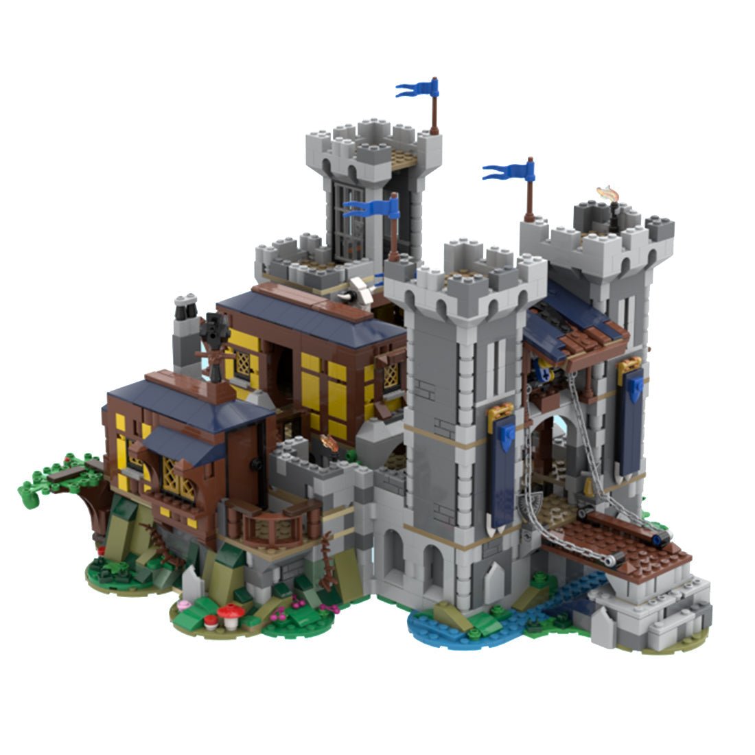 MOC - 116798 Mittelalterliche Festung des Schwarzen Sakers Klemmbausteine - LesDiy - Klemmbausteine