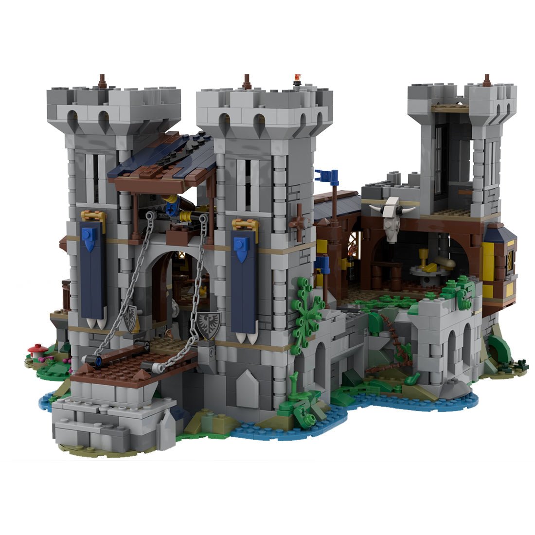 MOC - 116798 Mittelalterliche Festung des Schwarzen Sakers Klemmbausteine - LesDiy - Klemmbausteine