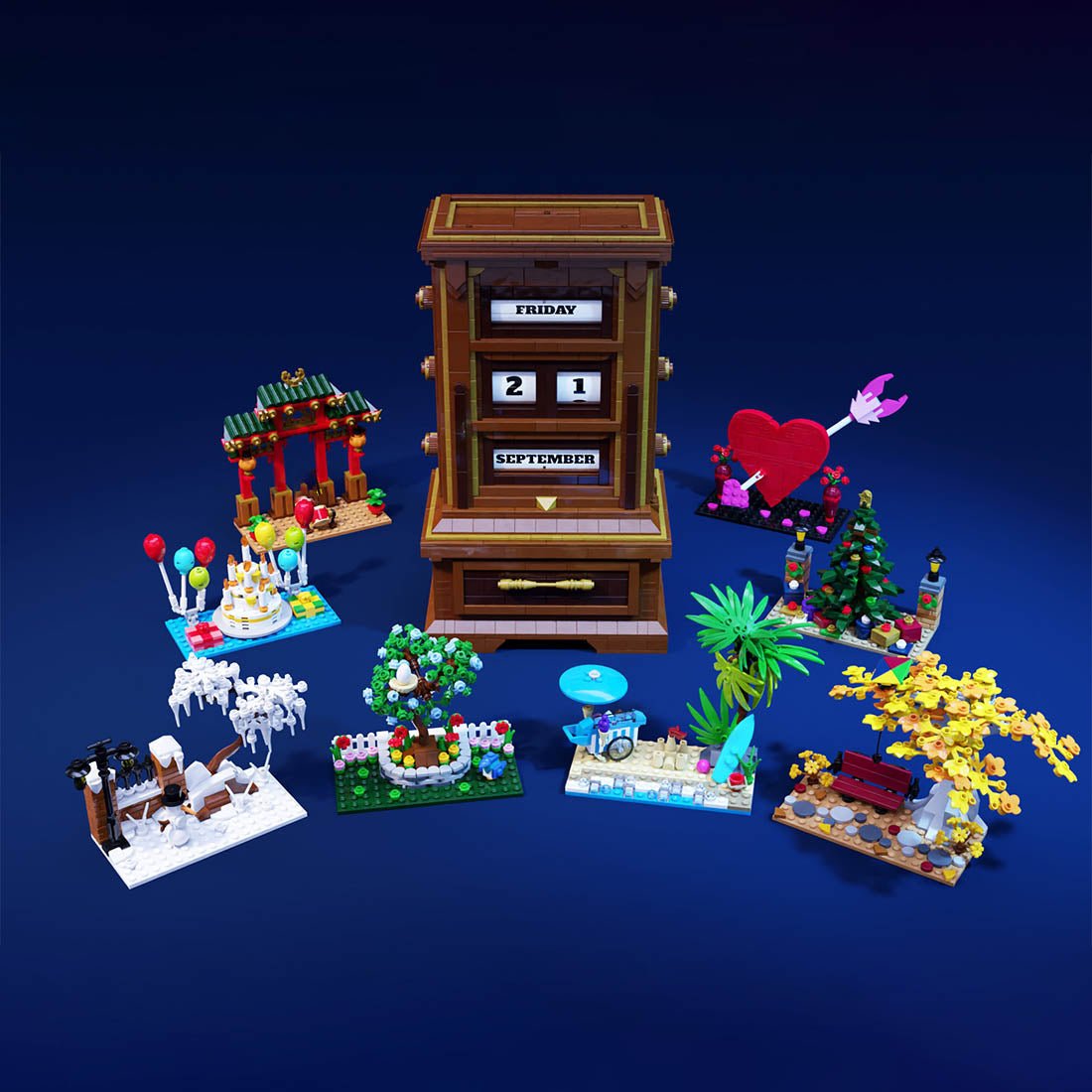 MOC - 117295 Seasons In Time: Calendar Klemmbausteine - LesDiy - Klemmbausteine