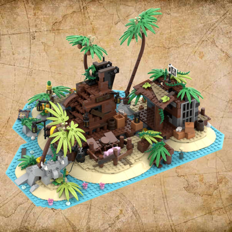 MOC - 117866 Pirateninsel Barracuda Bay Klemmbausteine - LesDiy - Klemmbausteine