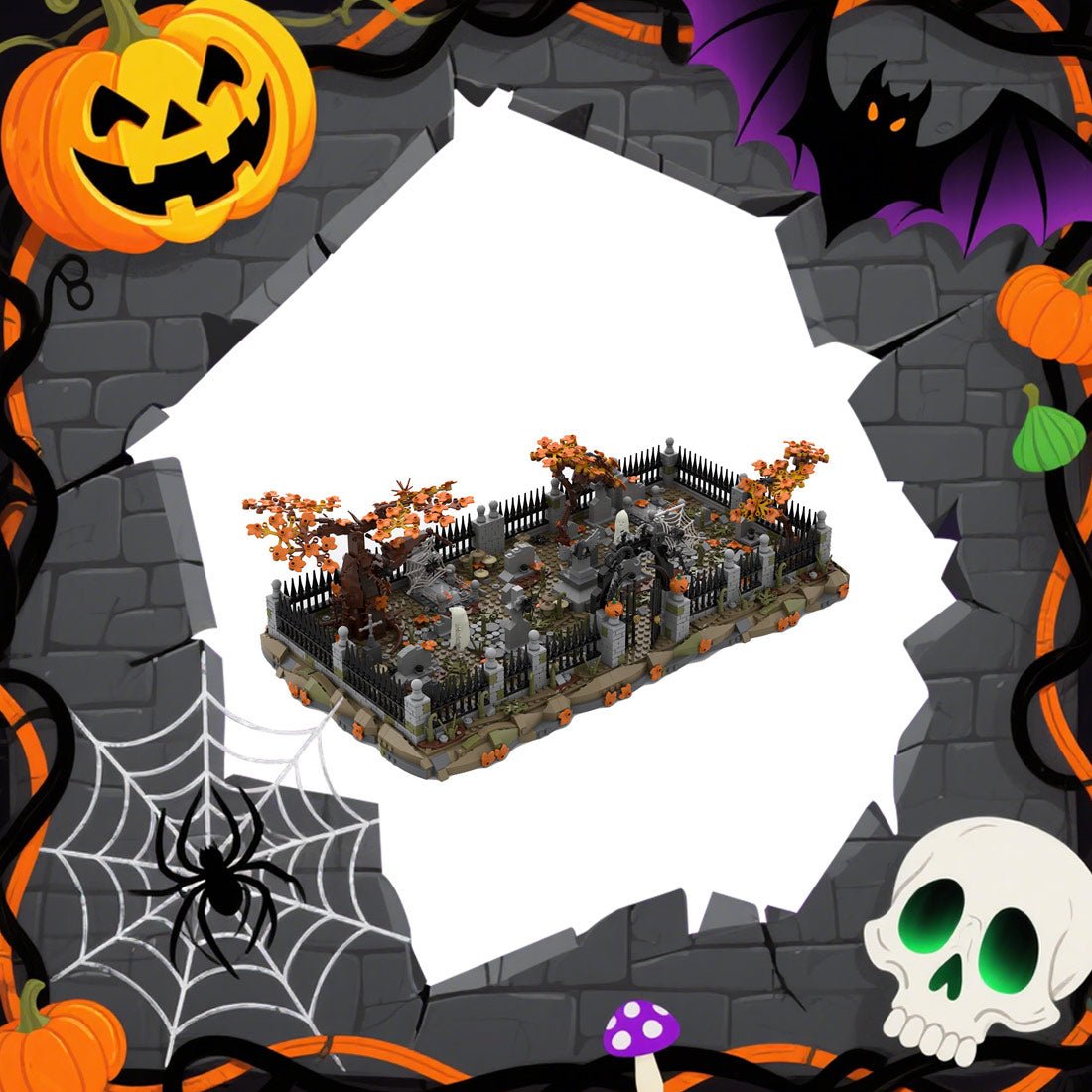 MOC - 118177 Mittelalterlicher Geisterfriedhof Klemmbausteine - LesDiy - Klemmbausteine