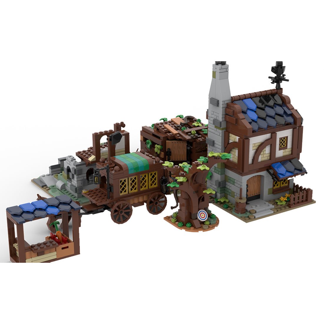 MOC - 120195 Mittelalterliches Dorfpaket 21325 Alt. Bauen Klemmbausteine - LesDiy - Klemmbausteine