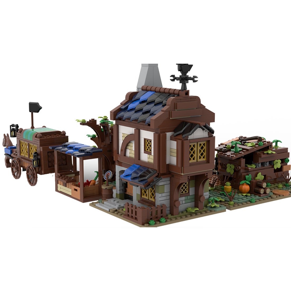 MOC - 120195 Mittelalterliches Dorfpaket 21325 Alt. Bauen Klemmbausteine - LesDiy - Klemmbausteine