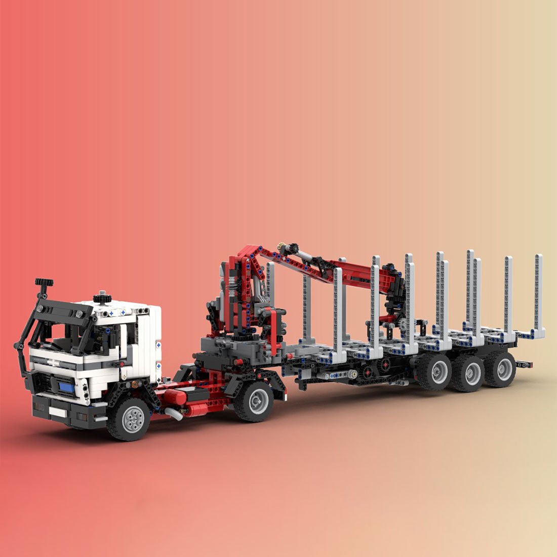 MOC - 120647 NG - 1632 & Forstanhänger mit Kranwagen Klemmbausteine - LesDiy - Klemmbausteine