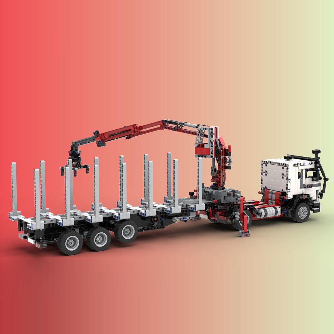 MOC - 120647 NG - 1632 & Forstanhänger mit Kranwagen Klemmbausteine - LesDiy - Klemmbausteine