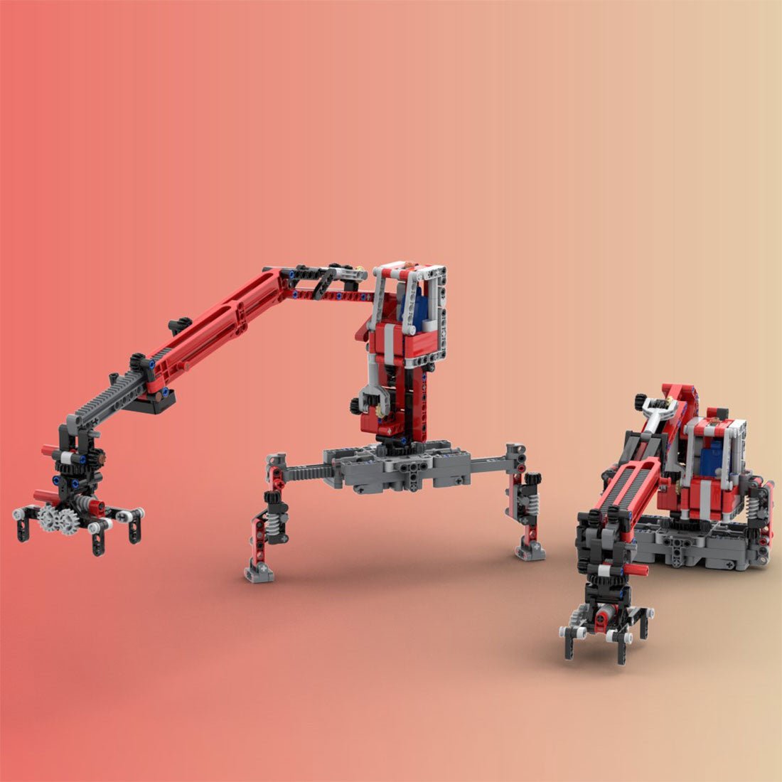 MOC - 120647 NG - 1632 & Forstanhänger mit Kranwagen Klemmbausteine - LesDiy - Klemmbausteine