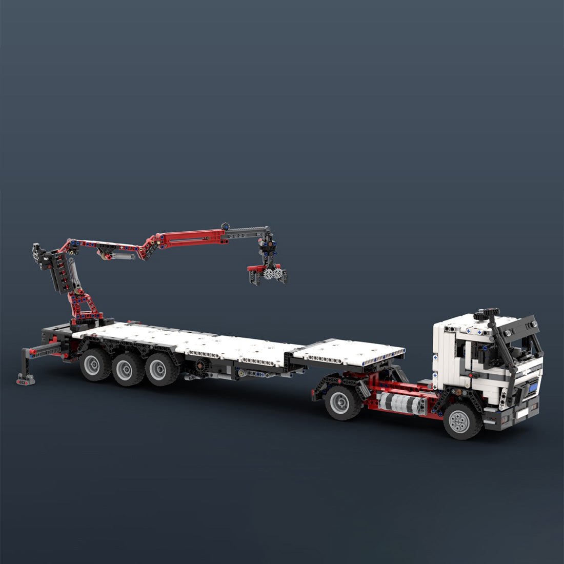 MOC - 120708 NG - 1632 & Tieflader mit Kranwagen Klemmbausteine - LesDiy - Klemmbausteine