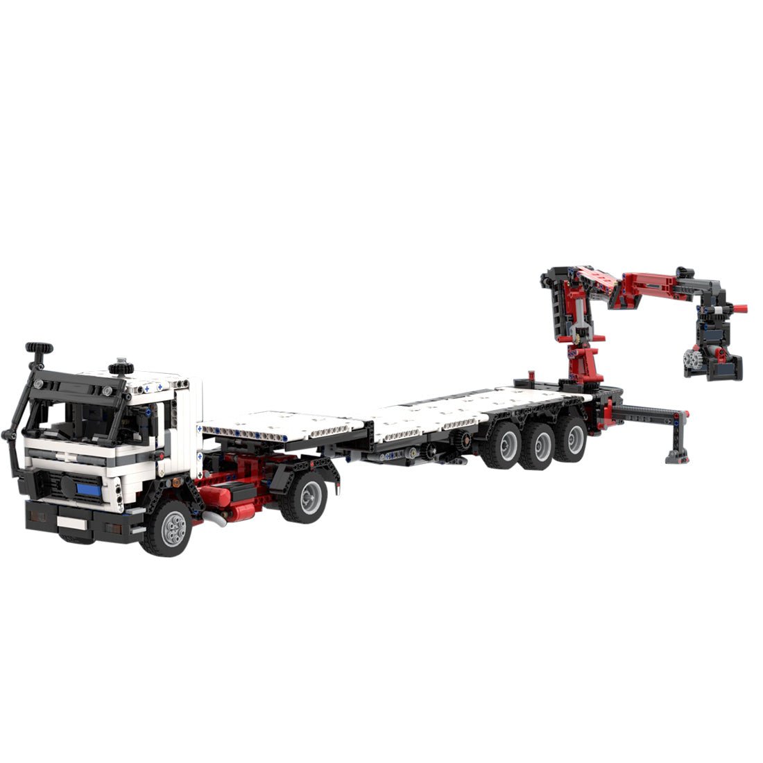 MOC - 120708 NG - 1632 & Tieflader mit Kranwagen Klemmbausteine - LesDiy - Klemmbausteine