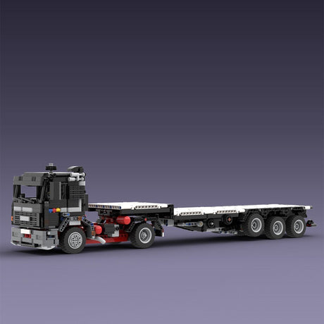 MOC - 120709 Tieflader mit Kranwagen Klemmbausteine - LesDiy - Klemmbausteine