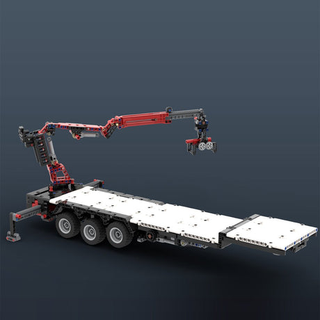 MOC - 120709 Tieflader mit Kranwagen Klemmbausteine - LesDiy - Klemmbausteine