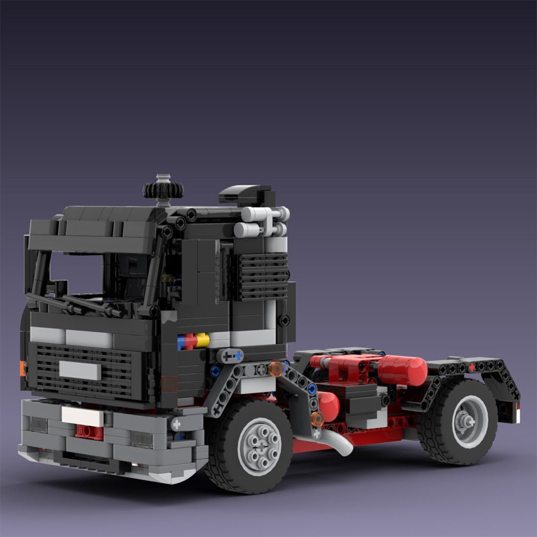 MOC - 120709 Tieflader mit Kranwagen Klemmbausteine - LesDiy - Klemmbausteine