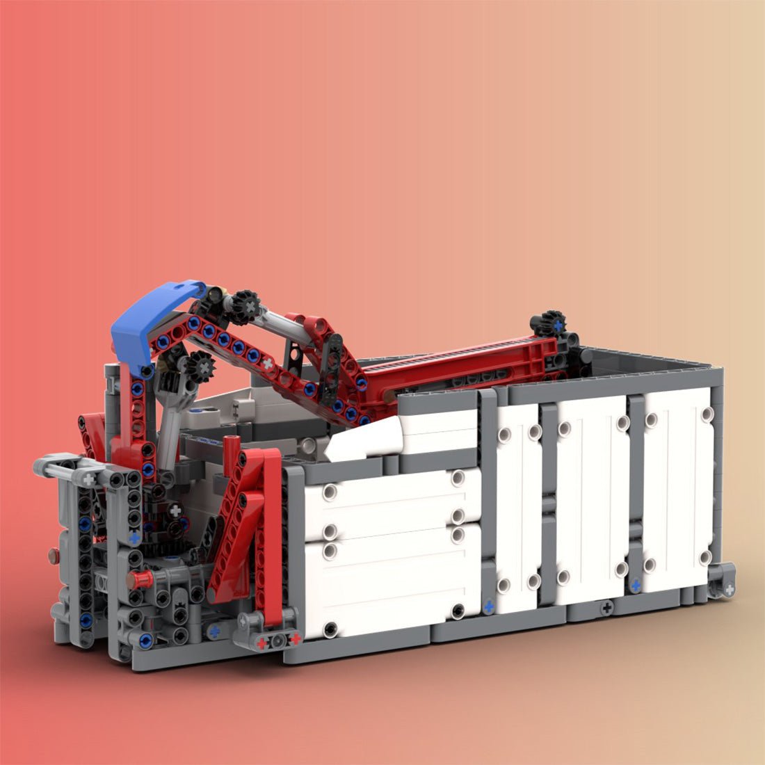 MOC - 120710 OF Hookloader & Crane Container Truck Klemmbausteine - LesDiy - Klemmbausteine