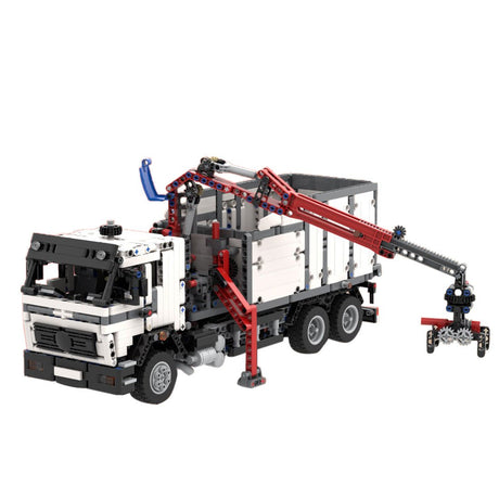 MOC - 120710 OF Hookloader & Crane Container Truck Klemmbausteine - LesDiy - Klemmbausteine