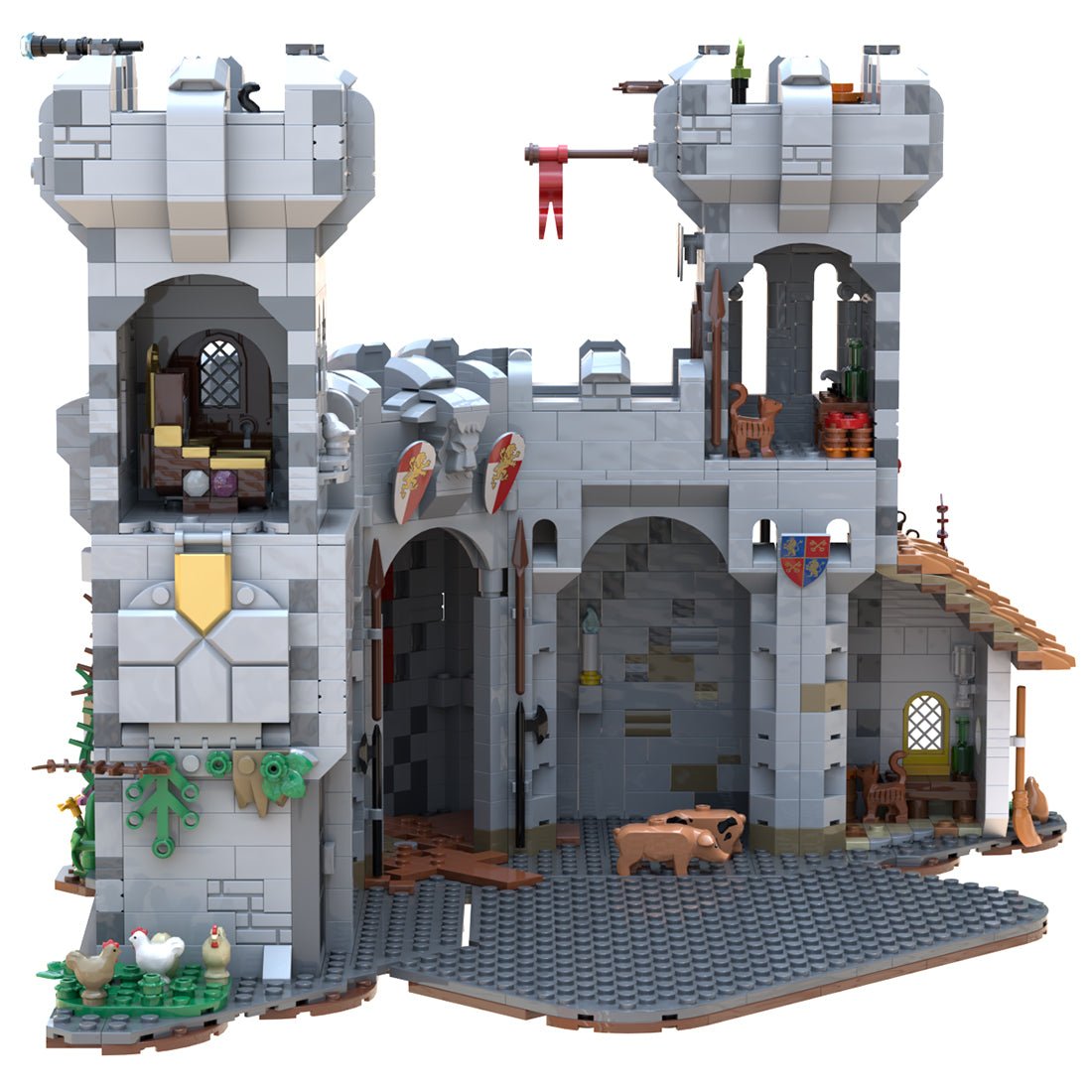 MOC - 120736 Mittelalterliche Burg Klemmbausteine - LesDiy - Klemmbausteine