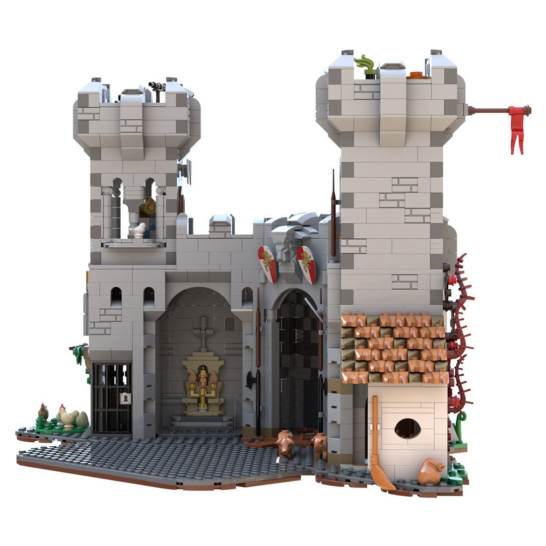 MOC - 120736 Mittelalterliche Burg Klemmbausteine - LesDiy - Klemmbausteine