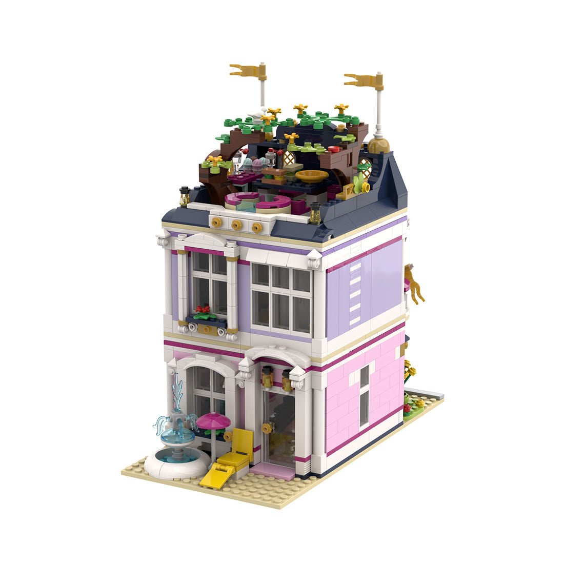 MOC - 121401 Heartlake Grand Hotel (2021) Modular Alt Build Klemmbausteine - LesDiy - Klemmbausteine