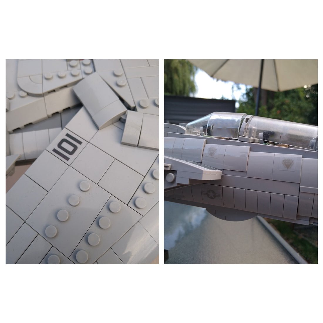 MOC - 121573 F14 Tomcat Flugzeugmodell Klemmbausteine - LesDiy - Klemmbausteine