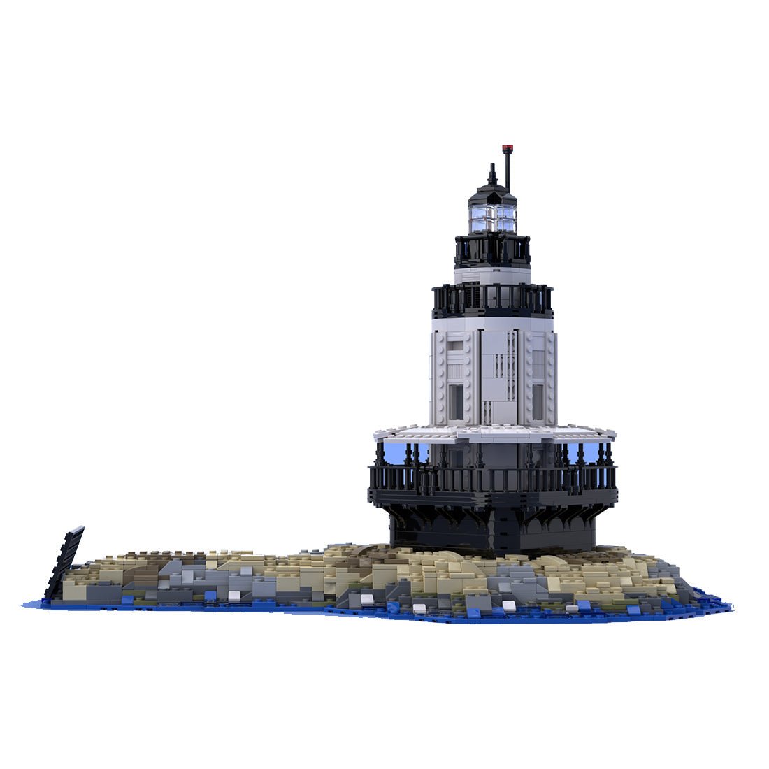 MOC - 124429 Spring Point Ledge Lighthouse with base Klemmbausteine - LesDiy - Klemmbausteine