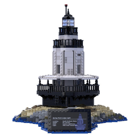 MOC - 124429 Spring Point Ledge Lighthouse with base Klemmbausteine - LesDiy - Klemmbausteine