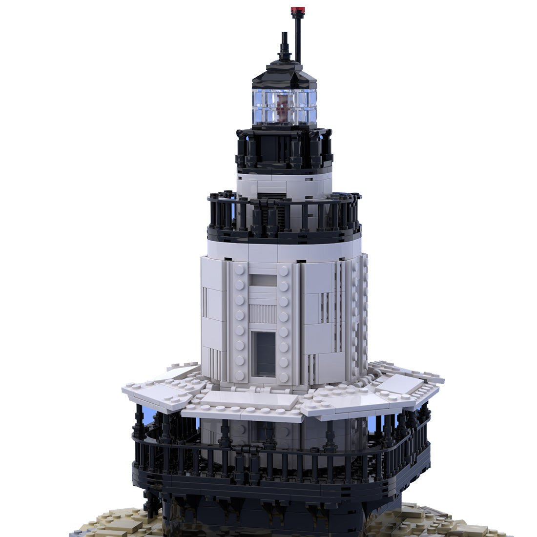 MOC - 124429 Spring Point Ledge Lighthouse with base Klemmbausteine - LesDiy - Klemmbausteine